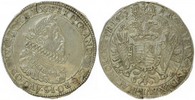 Ferdinand II. 1619 - 1637
Taler, 1633 KB. Kremnitz
28,67g
Her. 576
min. Schrötlingsfehler am Rand
vz