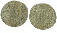 Leopold I. 1657 - 1705
3 Kreuzer, 1670. Wien
1,99g
Her. 1317
f.stgl