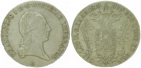 Franz II. 1792 - 1806
Taler, 1818 B. Kremnitz
28,00g
Fr. 142
ss