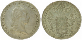 Franz II. 1792 - 1806
Taler, 1820 C. Prag
28,11g
Fr. 152
ss+