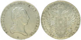 Franz II. 1792 - 1806
Taler, 1821 A. Wien
28,05g
Fr. 156
vz/stgl