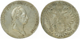 Franz II. 1792 - 1806
Taler, 1828 A. Wien
28,11g
Fr. 193
im Avers bearbeitet
f.vz/stgl
