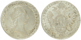 Franz II. 1792 - 1806
1/2 Taler, 1815 A. Wien
14,00g
Fr. 214
ss/vz