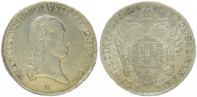Franz II. 1792 - 1806
1/2 Taler, 1815 A. Wien
14,00g
Fr. 215
vz/stgl