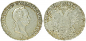 Franz II. 1792 - 1806
1/2 Taler, 1829 A. Wien
13,97g
Fr. 261
ss/vz