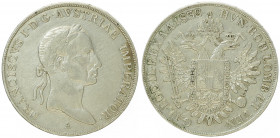 Franz II. 1792 - 1806
1/2 Taler, 1832 A. Wien
13,95g
Fr. 265
ss