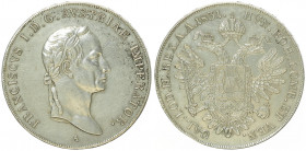Franz II. 1792 - 1806
Taler, 1831 A. Wien
27,95g
Fr. 265
ss