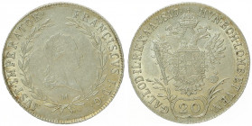 Franz II. 1792 - 1806
20 Kreuzer, 1819 M. Mailand
6,66g
Fr. 326
f.vz/vz