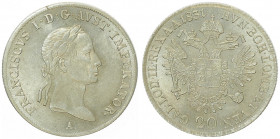 Franz II. 1792 - 1806
20 Kreuzer, 1831 A. Wien
6,63g
Fr. 375
stgl