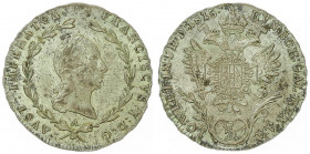 Franz II. 1792 - 1806
5 Kreuzer, 1815 A. Wien
2,26g
Fr. 433
f.vz