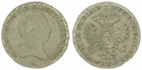 Franz II. 1792 - 1806
3 Kreuzer, 1815 A. Wien
1,67g
Fr. 461
ss/vz