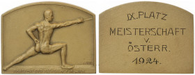 Bronzemedaille, 1924
1. Republik 1918 - 1933 - 1938. Akademie der Fechtkunst, IX. Platz, Meisterschaft Österreich.. Wien
13,19g
stgl