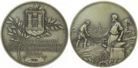 Bronzemedaille, 1930
1. Republik 1918 - 1933 - 1938. versilbert, auf die Ausstellung für Landwirtschaft Industrie und Gewerbe in Wels, Dm 50 mm. Wien
...