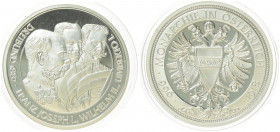 Silbermedaille, ohne Jahr
2. Republik 1945 - heute. der Dreibund 1882, Ag 0,333, Dm 41 mm.. Wien
19,91g
PP