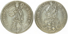 Max Gandolph Graf Kuenburg 1668 - 1687
Erzbistum Salzburg. Taler, 1680. Salzburg
28,54g
HZ 2001
win. Hsp.
ss