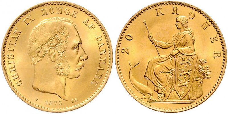 Christian IX. 1863 - 1906
Dänemark. 20 Kronen, 1873. Kopenhagen
9,00g
Friedberg ...