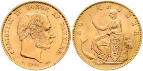 Christian IX. 1863 - 1906
Dänemark. 20 Kronen, 1900. Kopenhagen
9,00g
Friedberg 295
vz/stgl