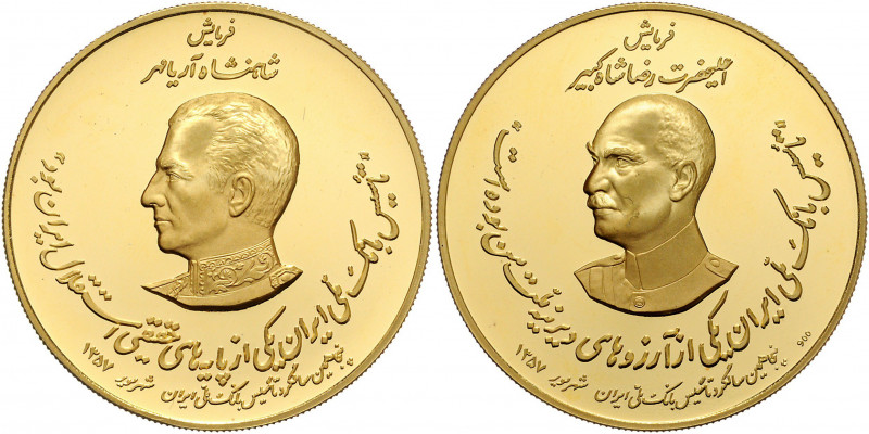 Mohammad Reza Pahlavi Shah, 1320-1358 SH (1941-1979)
Iran. Goldmedaille, MS 2535...
