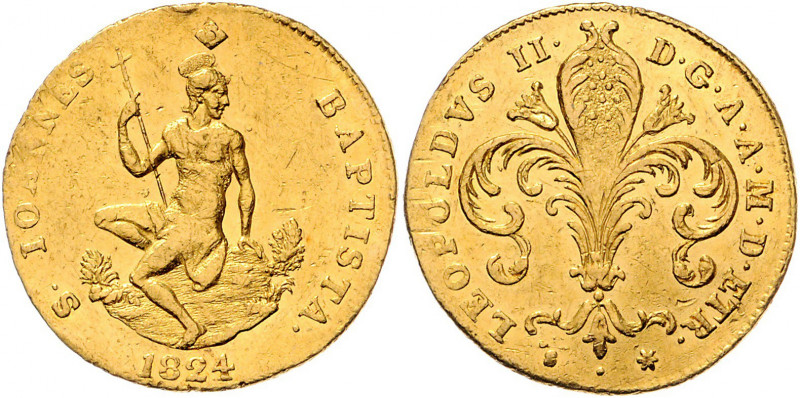 Leopold II. von Österreich 1824 - 59
Italien, Toskana. 1 Ruspone, 1824. Florenz
...