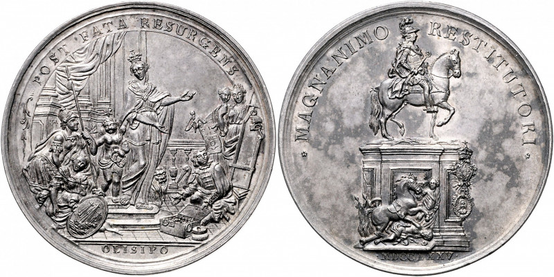 Joseph I. 1750 - 1777
Portugal. Silbermedaille, 1775. auf die Errichtung der Rei...