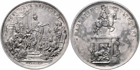 Joseph I. 1750 - 1777
Portugal. Silbermedaille, 1775. auf die Errichtung der Reiterstatue des Königs nach dem Wiederaufbau der durch das Erdbeben von ...