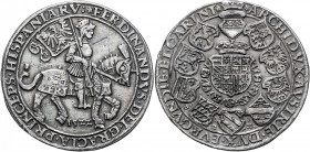Ferdinand I. 1521 - 1564
Schautaler, 1522. Klagenfurt
22,38g
MzA. Seite 7, Voglh. 30, Dav.---
Felder geglättet, win. Kratzer
ss/vz