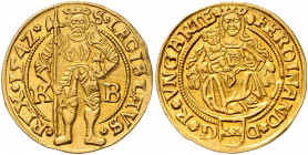 Ferdinand I. 1521 - 1564
Dukat, 1542. KB, Kremnitz
3,55g
MzA. Seite 25
vz