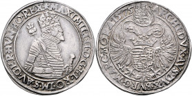 Maximilian II. 1564 - 1576
Taler, 1575. KB, Kremnitz
28,62g
MzA. Seite 60
min. Schrötlingsriss im Rand
f.vz