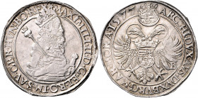 Maximilian II. 1564 - 1576
Taler, 1577. KB, Kremnitz
28,56g
MzA. Seite 62
f.stgl