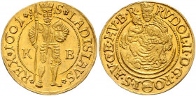 Rudolph II. 1576 - 1612
Dukat, 1601. KB, Kremnitz
3,48g
MzA. Seite 87
f.stgl
