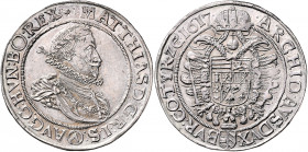 Matthias II. 1612 - 1619
Taler, 1617. Wien
28,65g
MzA. Seite 104
vz