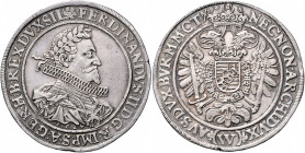 Ferdinand II. 1619 - 1637
Taler, 1627. Breslau
29,04g
Her. 553, Hal. 996, F.&S. 213
vz