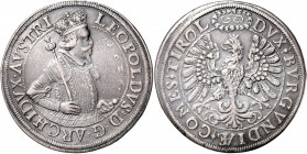 Erzherzog Leopold V. 1625 - 1632
Doppeltaler / 2 Taler, 1626. Hall
56,82g
M./T 459b, MzA. Seite 122
ss