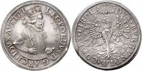 Erzherzog Leopold V. 1619 - 1632
Doppeltaler / 2 Taler, 1626. Hall
56,74g
M./T. 459b, MzA. Seite 122
ss+