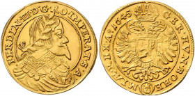 Ferdinand III. 1637 - 1657
2 Dukaten, 1645. Prag
6,85g
Her. 154
ss