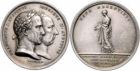 Franz I. 1806 - 1835
Silbermedaille, 1824. Prämie des Josephinums in Wien. II. Größe. Köpfe von Franz I. und Josef II. mit Lorbeerkränzen nebeneinande...