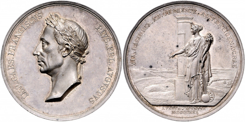 Franz I. 1806 - 1835
Silbermedaille, 1830. auf den Bau und die Eröffnung der neu...