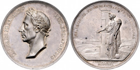 Franz I. 1806 - 1835
Silbermedaille, 1830. auf den Bau und die Eröffnung der neuen Opicina-Handelsstraße in Triest, Ø 44 mm, Kupferstich der F. PUTINA...