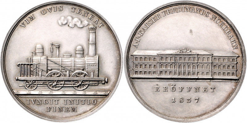 Ferdinand I. 1835 - 1848
Bronzemedaille, 1837. auf die Eröffnung der Kaiser Ferd...