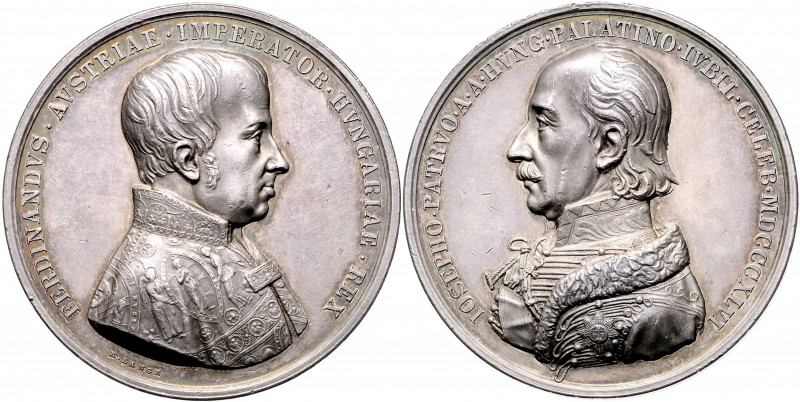 Ferdinand I. 1835 - 1848
Silbermedaille, 1846. 50-jährige Jubiläum des Erzherzog...