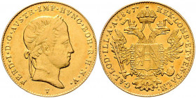 Ferdinand I. 1835 - 1848
Dukat, 1847. V, Venedig
3,48g
Fr. 752
ss