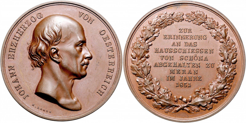 Franz Joseph I. 1848 - 1916
Br-Schützenmedaille, 1851. auf das Hausschießen von ...