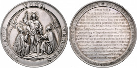 Franz Joseph I. 1848 - 1916
Silbermedaille, 1856. auf die Aufforderung des Kaisers an die Kirchenfürsten zur Mitarbeit im Sinne des am 18. August 1855...