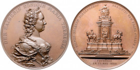Franz Joseph I. 1848 - 1916
Bronzemedaille, 1888. auf die Enthüllung des Maria-Theresia Denkmals in Wien, Av: Brustbild Maria Theresias nach rechts, R...