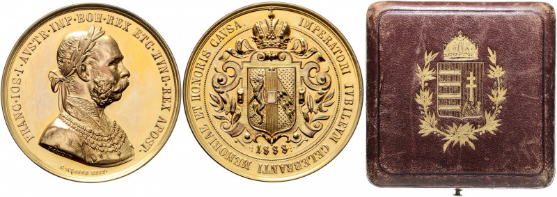 Franz Joseph I. 1848 - 1916
Bronzemedaille, 1888. zum 40-jährigen Regierungs-Jub...