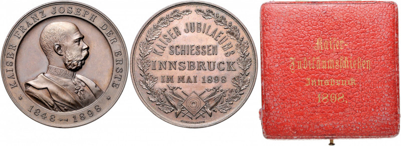 Franz Joseph I. 1848 - 1916
Br-Schützenmedaille, 1898. auf das Kaiser Jubiläums-...
