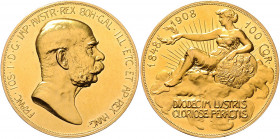 Franz Joseph I. 1848 - 1916
100 Kronen, 1908. Wien
33,88g
Fr. 2182
vz/stgl