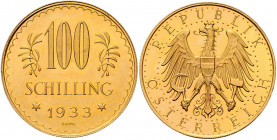 100 Schilling, 1933
1. Republik 1918 - 1933 - 1938. Wien. 23,55g
Her. 11
vz/stgl