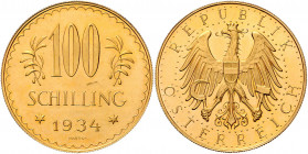 100 Schilling, 1934
1. Republik 1918 - 1933 - 1938. Wien. 23,60g
Her. 12
f.stgl