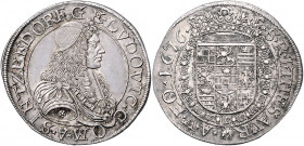 Georg Ludwig 1616 - 1680
Alt und Neufürsten. 1/2 Taler, 1676. Burstbild rechts // Wappen
Wien
14,34g
Holzmaier 85, Hippmann 402
vz/stgl
